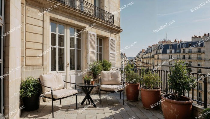 Luxury Terrace in Stunning Central French City Apartment