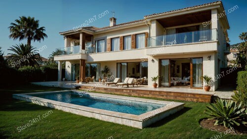 Mediterranean Villa with Private Pool and Scenic Balcony