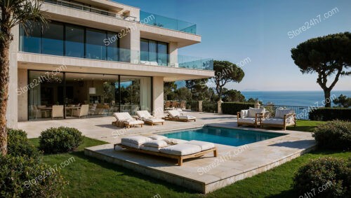 Modern Elegance with Stunning Sea Views and Luxurious Poolside Retreat