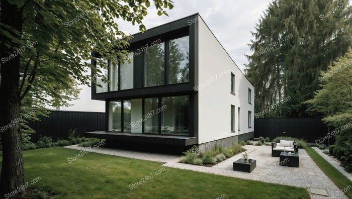 Modern German Home with Sleek Architecture and Private Garden