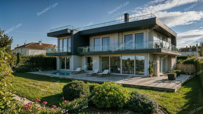 Modern Two-Story House with Elegant Design Near Paris Suburb