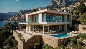 Modern Villa with Panoramic Views of Mediterranean Coastline