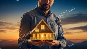New Beginning: Realtor Presents Happy Clients Their Dream Home