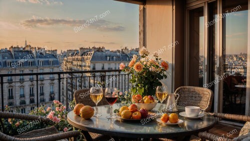 Paris Apartment Terrace with Breathtaking Rooftop and Sunset Views