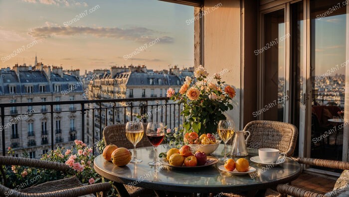 Paris Apartment Terrace with Breathtaking Rooftop and Sunset Views