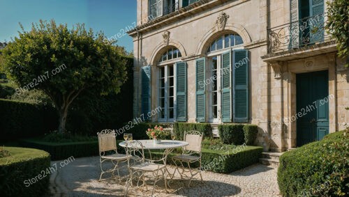 Prestigious French Country Manor with Elegant Shutters and Garden