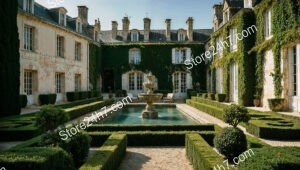 Prestigious French Country Mansion with Elegant Gardens and Fountain