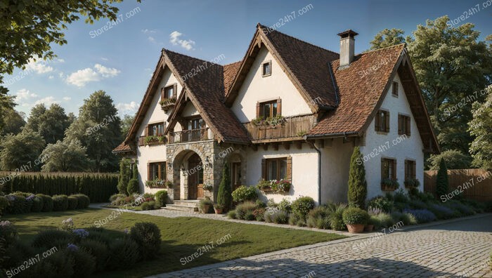 Quaint Bavarian Cottage with Charming Stone and Timber Details