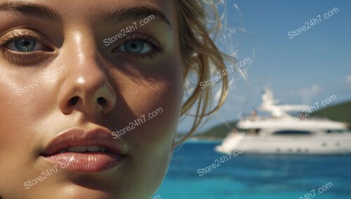 Radiant Tranquility: A Young Woman's Luxurious Yacht Escape Bliss