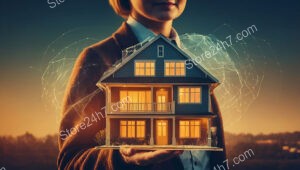 Realtor Delivers Dream Home to Happy Buyers at Sunset