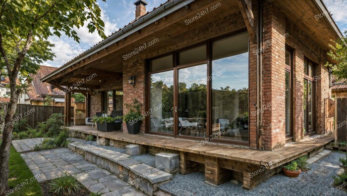 Rustic Brick Home with Spacious Covered Patio