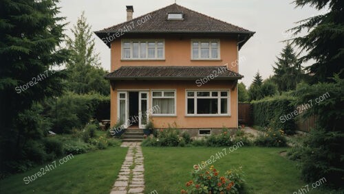 Rustic German Home with Large Lawn and Flower Beds