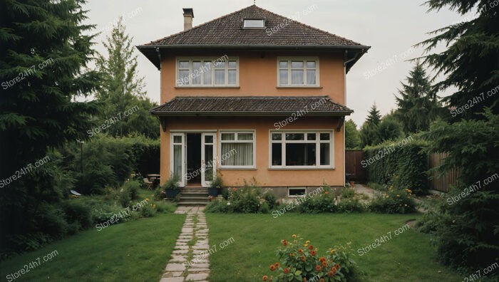 Rustic German Home with Large Lawn and Flower Beds