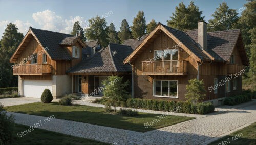 Rustic Wooden House Surrounded by Southern German Nature
