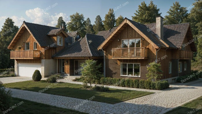 Rustic Wooden House Surrounded by Southern German Nature