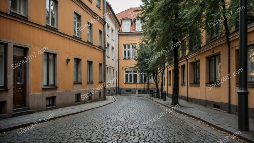 Serene Eastern German Street with Classic Architecture