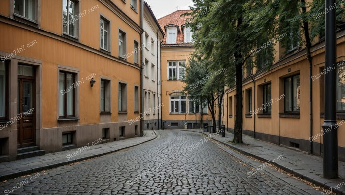 Serene Eastern German Street with Classic Architecture