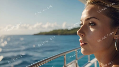 Serenity Unfolds: A Beautiful Woman's Yacht Adventure Bliss