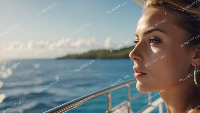 Serenity Unfolds: A Beautiful Woman's Yacht Adventure Bliss