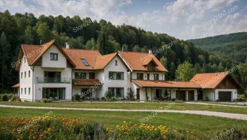 Spacious Countryside Estate with Red-Tiled Roofs