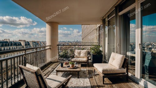 Spacious Paris Apartment Terrace with Scenic City Views