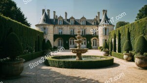 Stunning French Mansion with Manicured Gardens and Fountain