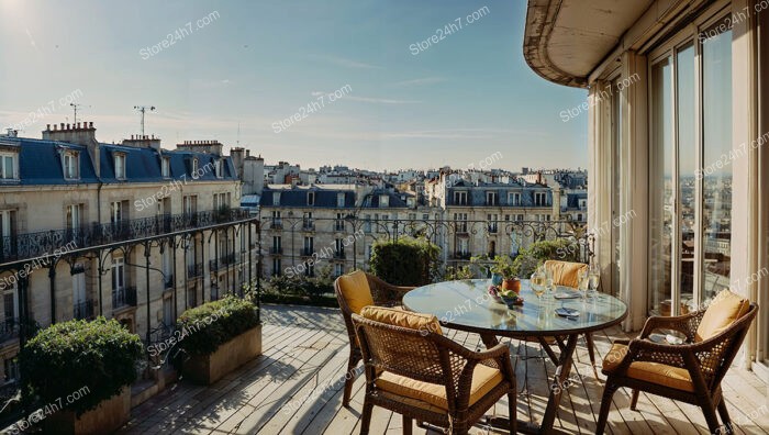 Stunning Parisian Apartment Terrace with Captivating City Views