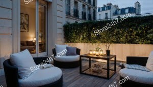 Terrace in a Sophisticated French City Apartment Setting