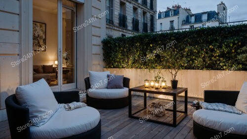 Terrace in a Sophisticated French City Apartment Setting