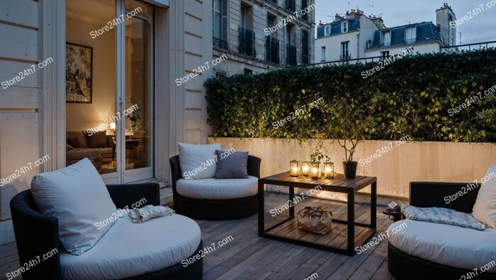 Terrace in a Sophisticated French City Apartment Setting