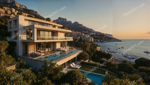 Cliffside Villa Overlooking Monaco’s Majestic Mediterranean Sunset