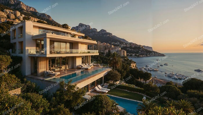 Cliffside Villa Overlooking Monaco’s Majestic Mediterranean Sunset