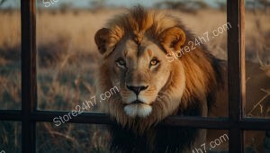 The King of the Savanna Visits Through the Window