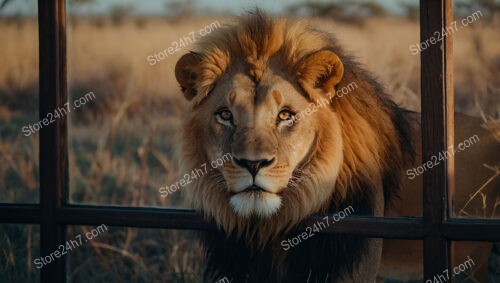 The King of the Savanna Visits Through the Window