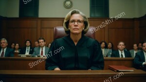 The solemn face of justice: a judge in court