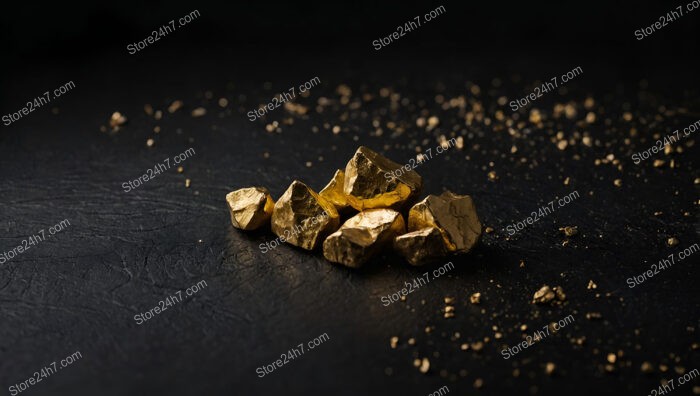 A Few Gold Nuggets Scattered on a Textured Surface