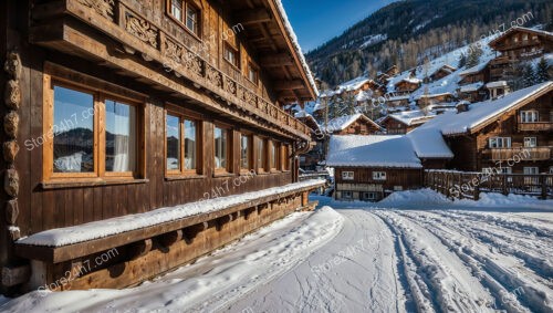 Alpine Village Chalet with Traditional Bavarian Architecture