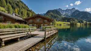 Bavarian Alpine Retreat: Lakeside Chalet in Summer Serenity