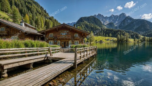 Bavarian Alpine Retreat: Lakeside Chalet in Summer Serenity