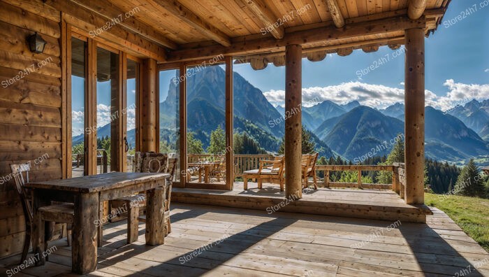 Bavarian Chalet with Rustic Wooden Interior and Views