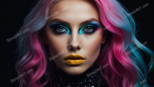 Bold Color Explosion: Vibrant Makeup for a Futuristic Look