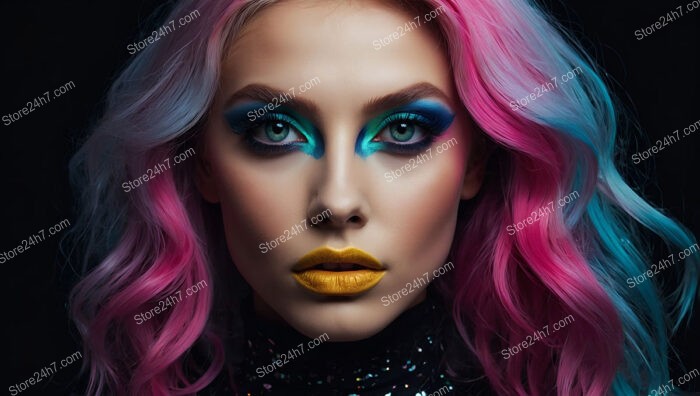 Bold Color Explosion: Vibrant Makeup for a Futuristic Look