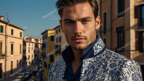 Bold Statement: A Young Man in a Floral Jacket