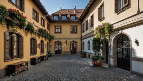 Central City House in Bavaria with Flowering Windows