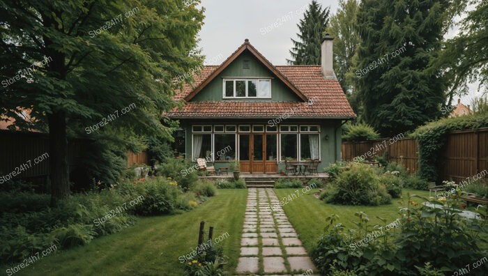 Charming German cottage nestled in a lush garden paradise