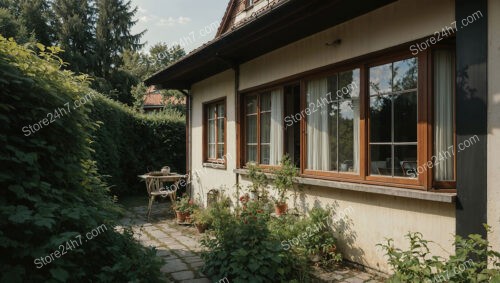 Charming German Home with Rustic Exterior and Cozy Patio