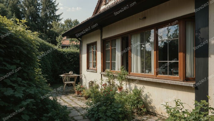 Charming German Home with Rustic Exterior and Cozy Patio