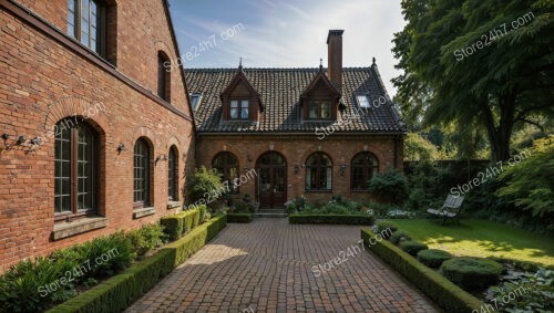 Charming Gothic Estate with Manicured Courtyard Garden