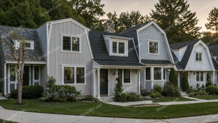 Charming Reihenhäuser in Germany with Gabled Roofs and Classic Details