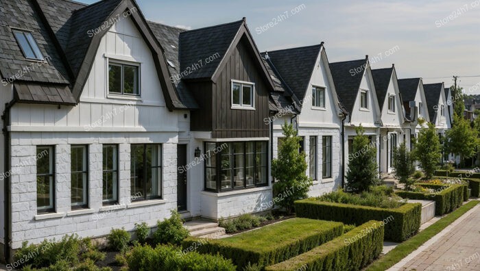 Charming Reihenhäuser in Germany with Gabled Roofs and Traditional Design